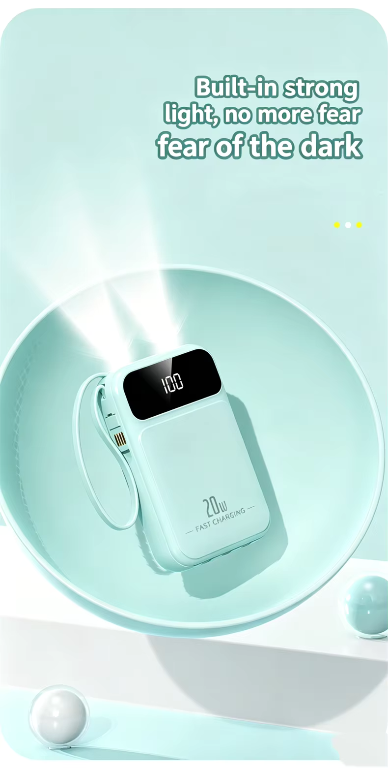 20000mAh Mini Power Bank Fast Charge Powerbank CCC Portable External Battery for iPhone Xiaomi Huawei Samsung