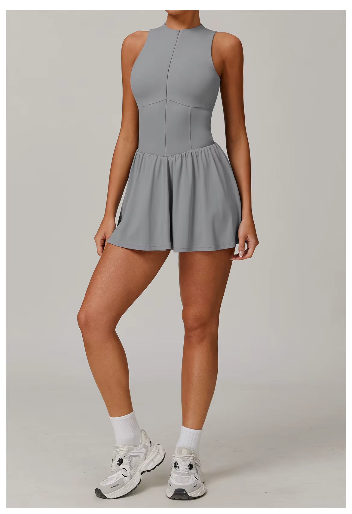 One-piece Suit Women Boilersuit Sports Jumpsuit Zipper Yoga Rompers Backless Sportswear Women Sleeveles Workout Bodysuits Female