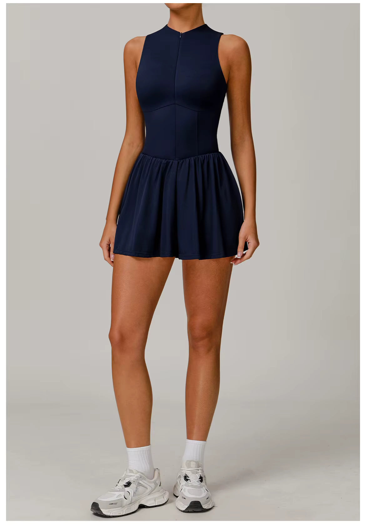 One-piece Suit Women Boilersuit Sports Jumpsuit Zipper Yoga Rompers Backless Sportswear Women Sleeveles Workout Bodysuits Female